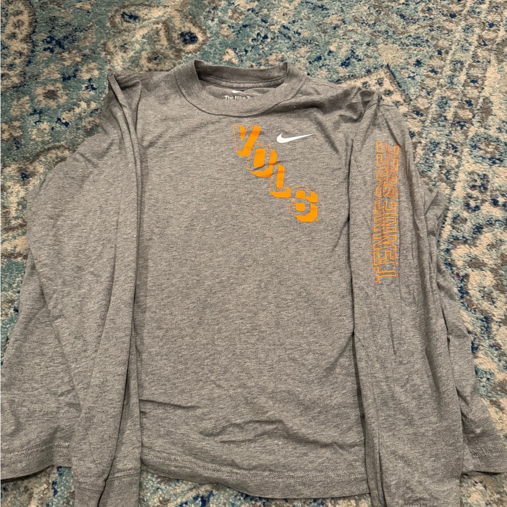 Nike Gray Tee with Orange Accents